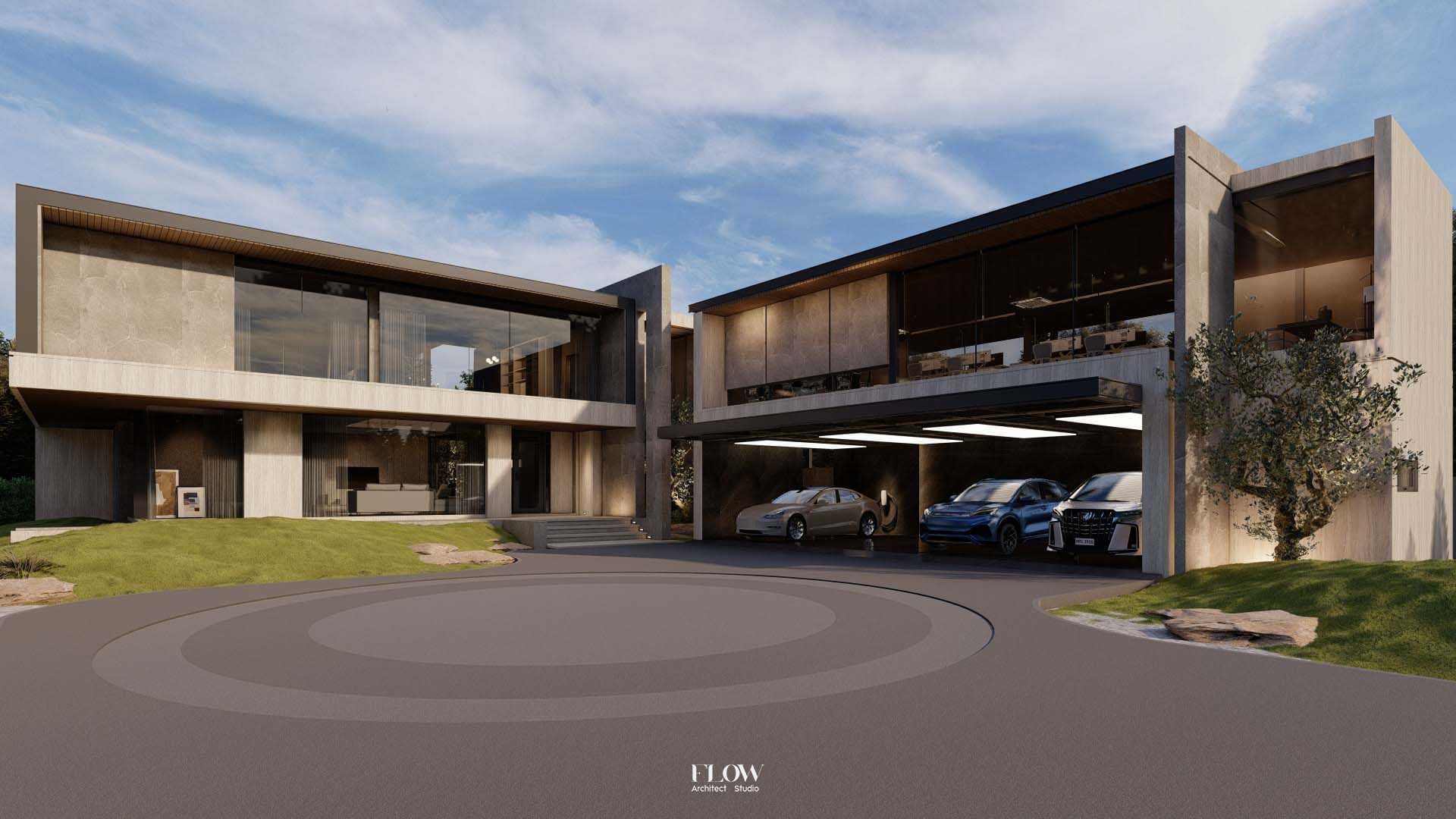 มุมด้านหน้าบ้าน