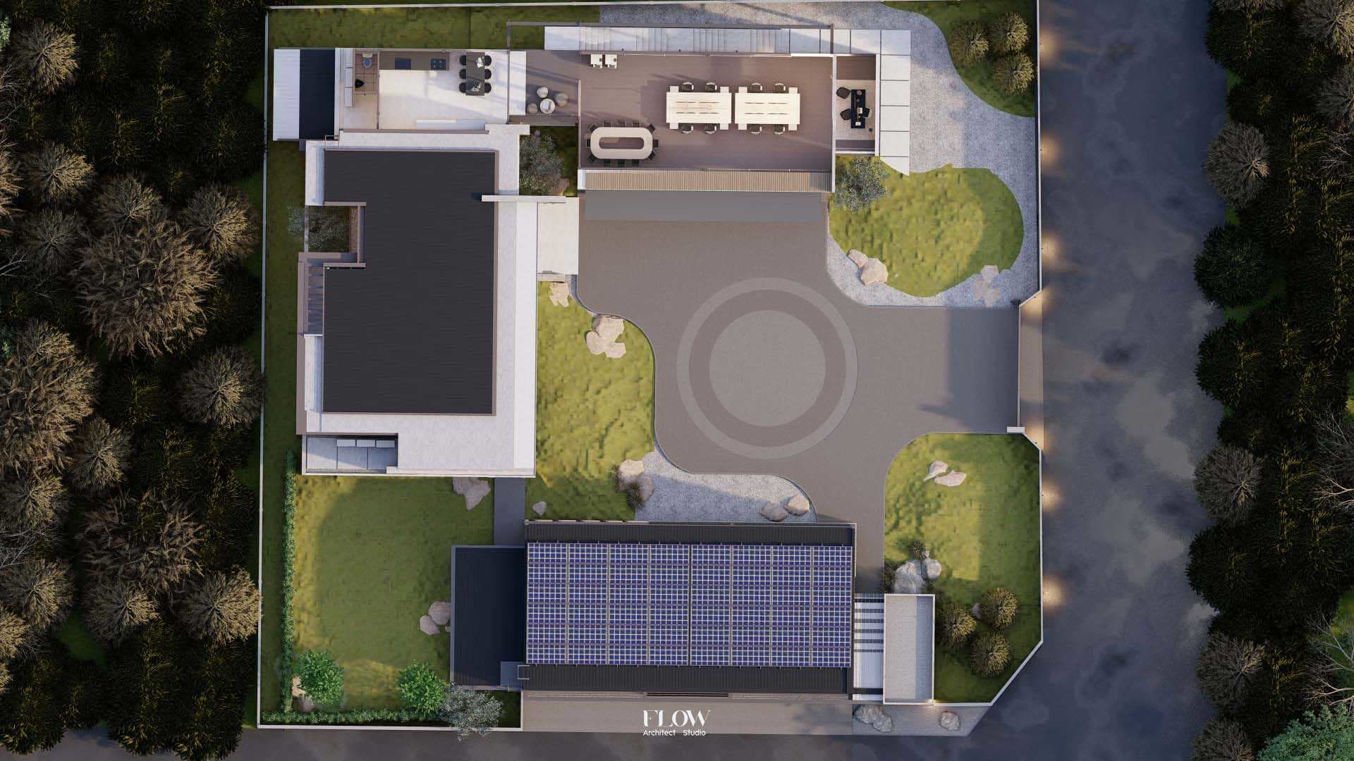 มุมบนลงล่าง - Rooftop Office